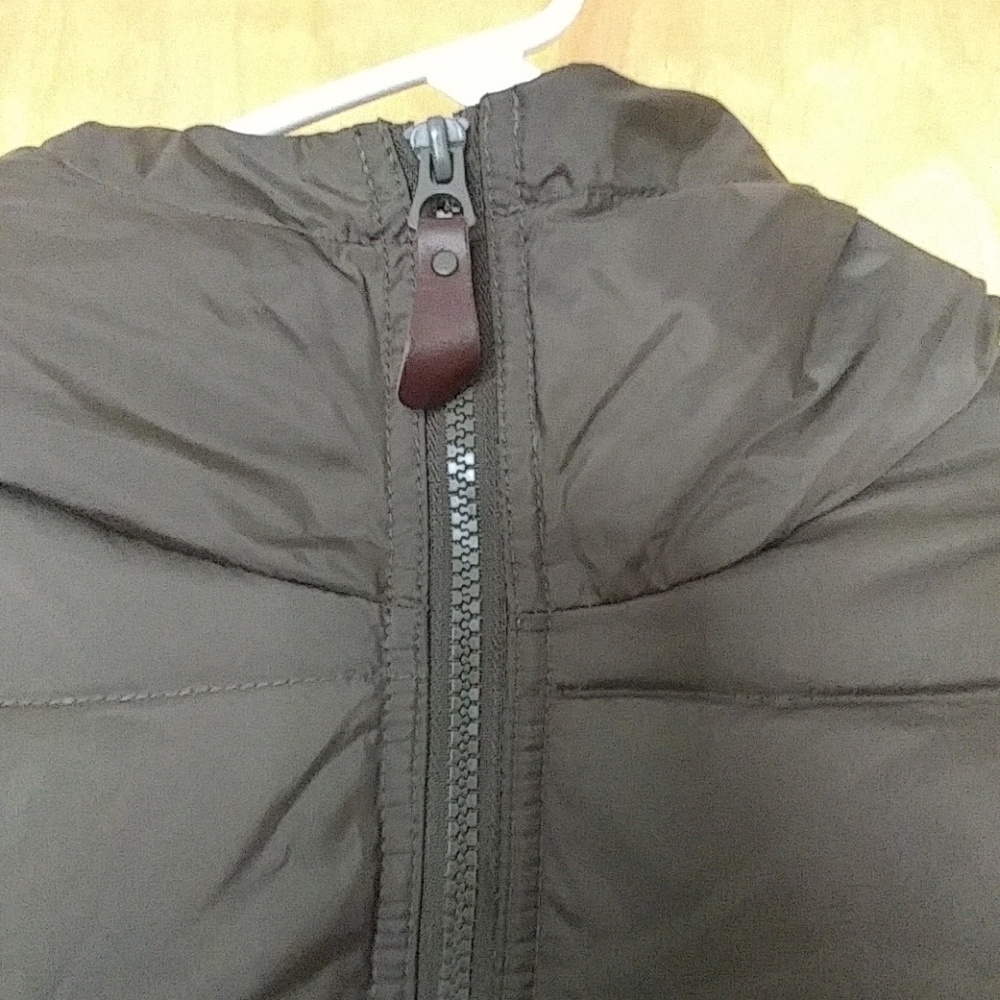 Olive green down winter jacket - Picture 2 of 4